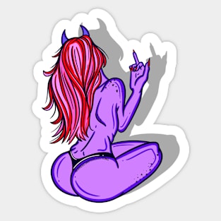 Purple Devil Baddie Sticker